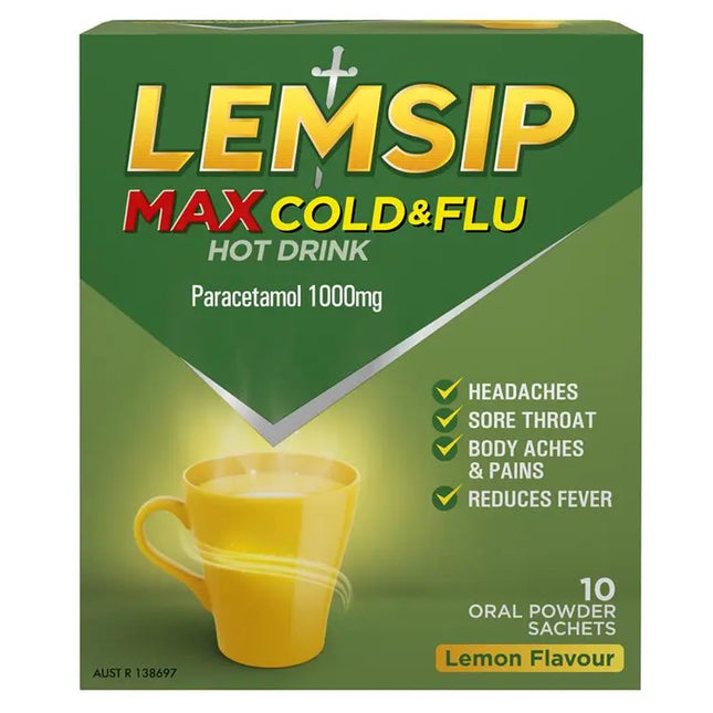 Lemsip Max Cold and Flu Multi Lemon 10pk Relief Hot Drink