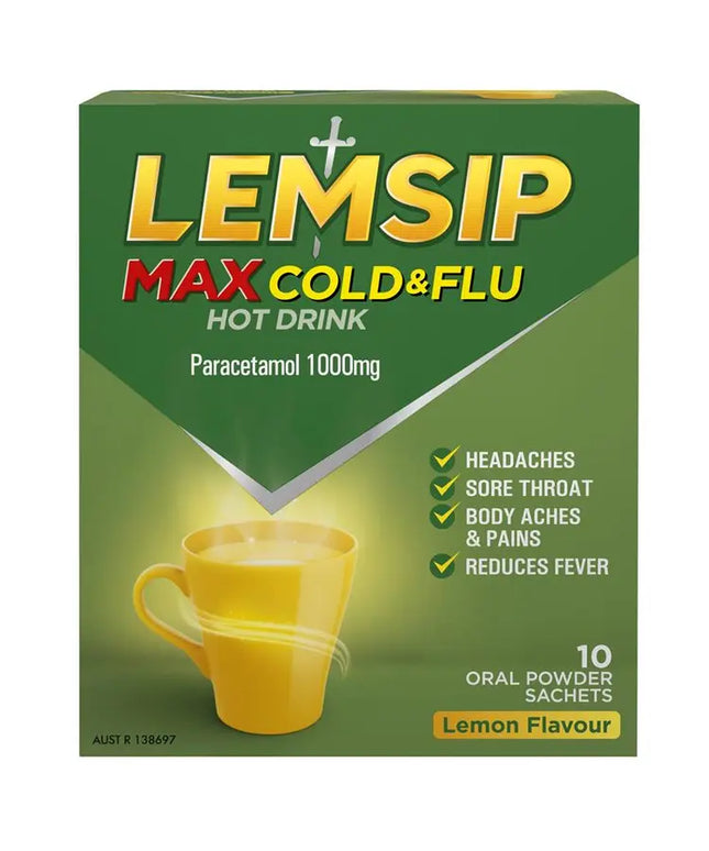 Lemsip Max Cold and Flu Multi Lemon 10pk Relief Hot Drink