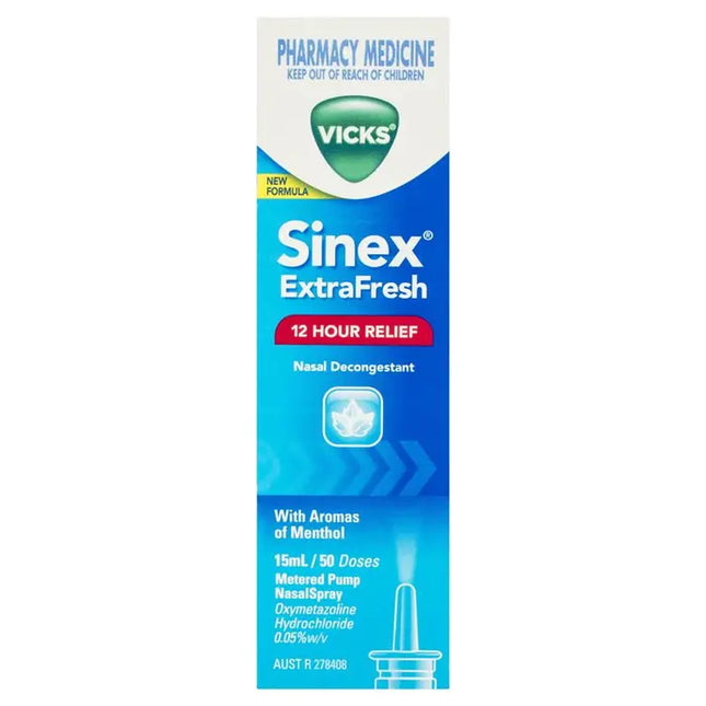 Vicks Sinex Extra Fresh Menthol Nasal Spray 15mL
