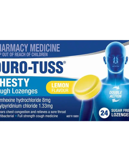 DURO-TUSS Chesty Cough Lozenges Lemon 24 Lozenges
