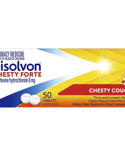 Bisolvon Chesty Forte Cough Tablets 50 Pack