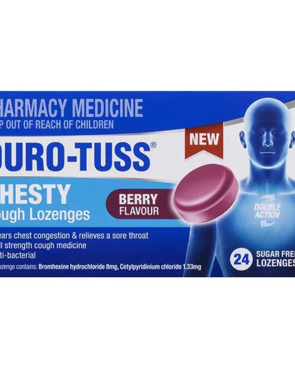 DURO-TUSS Chesty Cough Lozenges Berry 24 Lozenges