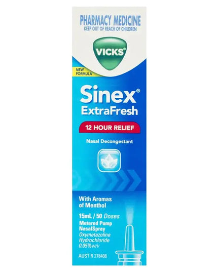 Vicks Sinex Extra Fresh Menthol Nasal Spray 15mL