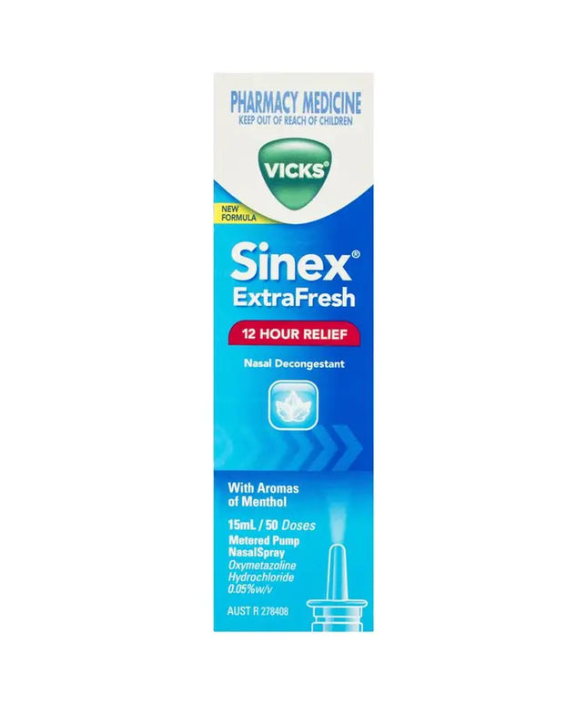 Vicks Sinex Extra Fresh Menthol Nasal Spray 15mL