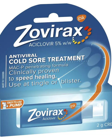 Zovirax Cold Sore Cream Pump 2g
