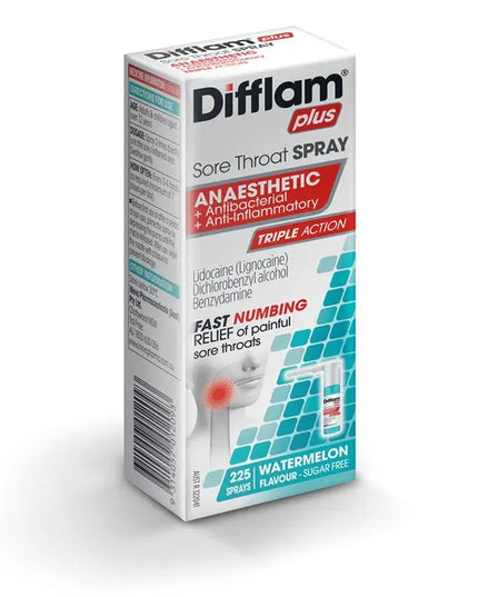 Difflam Plus Sore Throat Anaesthetic Spray Watermelon 30ml