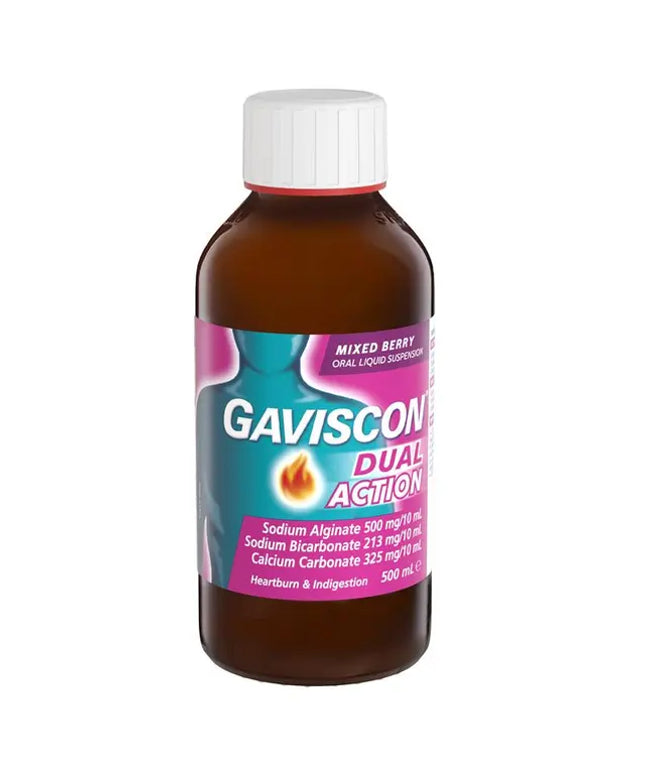 Gaviscon Dual Action Liquid Mixed Berry 500ml