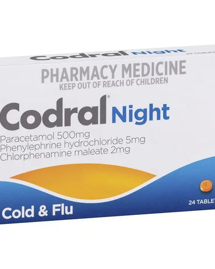 Codral Nightime Cold & Flu 24 Tablets