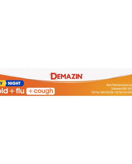 Demazin Cold + Flu + Cough Day + Night 24 Capsules