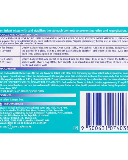 Gaviscon Infant Powder Sachets for Regurgitation and Gastric Reflux 30 Pack