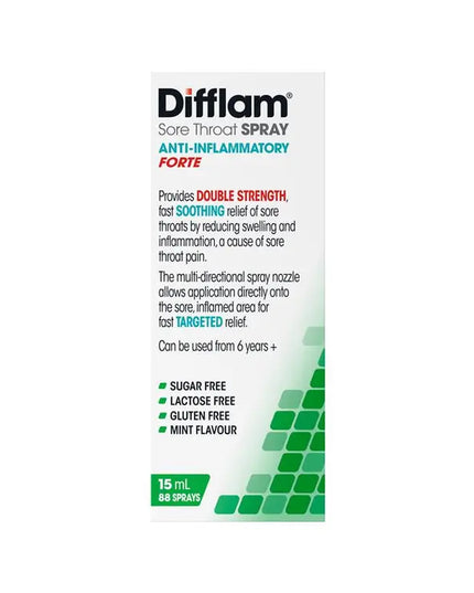Difflam Forte Sore Throat Spray 88 Sprays 15mL