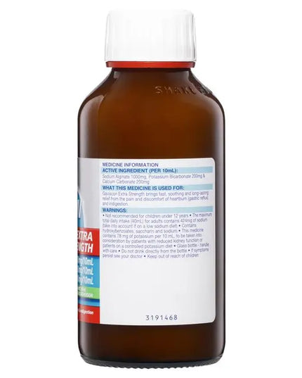 Gaviscon Extra Strength Heartburn And Indigestion Relief Peppermint Flavour 300ml