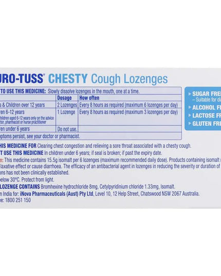 DURO-TUSS Chesty Cough Lozenges Berry 24 Lozenges