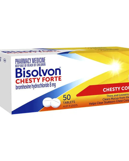 Bisolvon Chesty Forte Cough Tablets 50 Pack