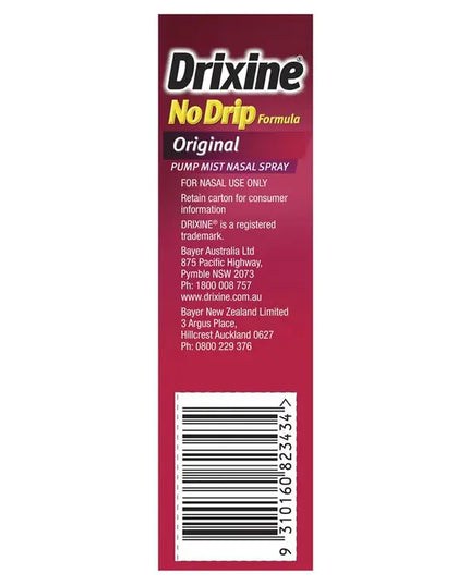 Drixine 12 Hour Relief No Drip Original Nasal Spray 15ml