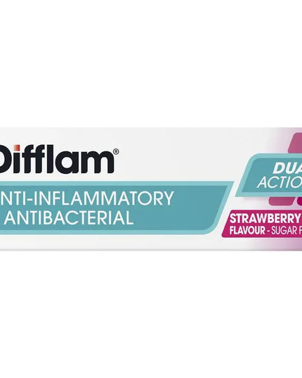 Difflam Sore Throat Sugar Free Strawberry 16 Lozenges