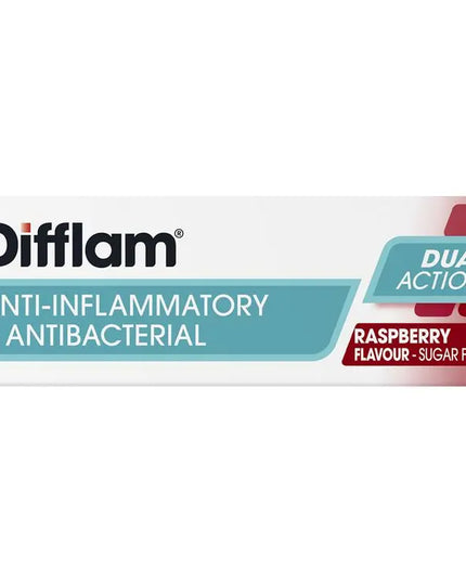 Difflam Sore Throat Sugar Free Raspberry 16 Lozenges