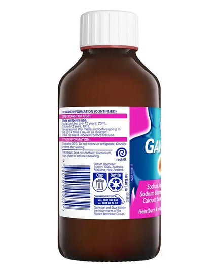 Gaviscon Dual Action Liquid Heartburn & Indigestion Relief 300ml