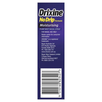 Drixine 12 Hour Relief No Drip Moisturising Nasal Spray 15mL