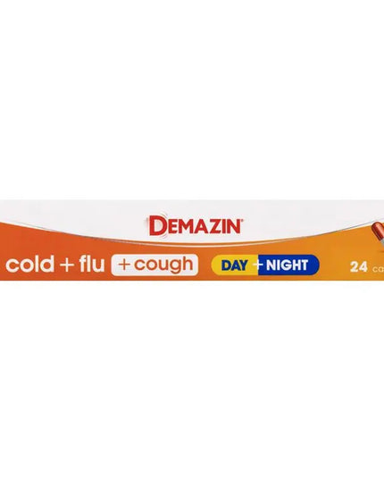 Demazin Cold + Flu + Cough Day + Night 24 Capsules