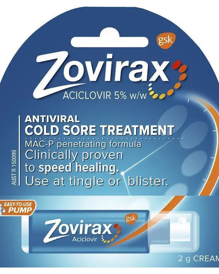 Zovirax Cold Sore Cream Pump 2g