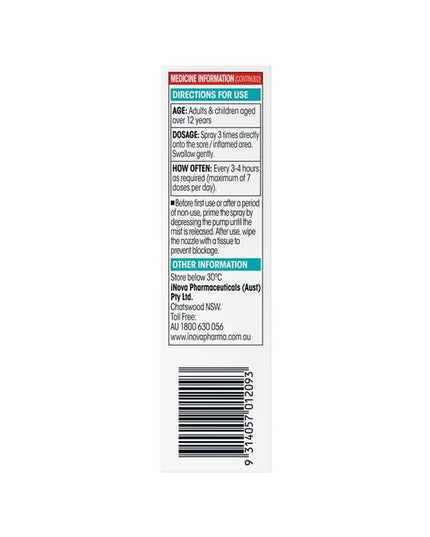 Difflam Plus Sore Throat Anaesthetic Spray Watermelon 30ml