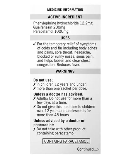 Lemsip Max Multi-Symptom Cold and Flu Relief All-In-1 Hot Drink Lemon 10 pack