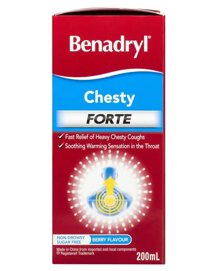 Benadryl Chesty Forte Cough Liquid Berry Flavour 200mL