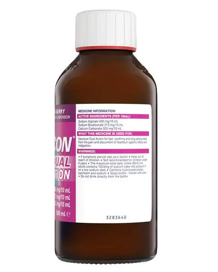 Gaviscon Dual Action Liquid Mixed Berry 500ml