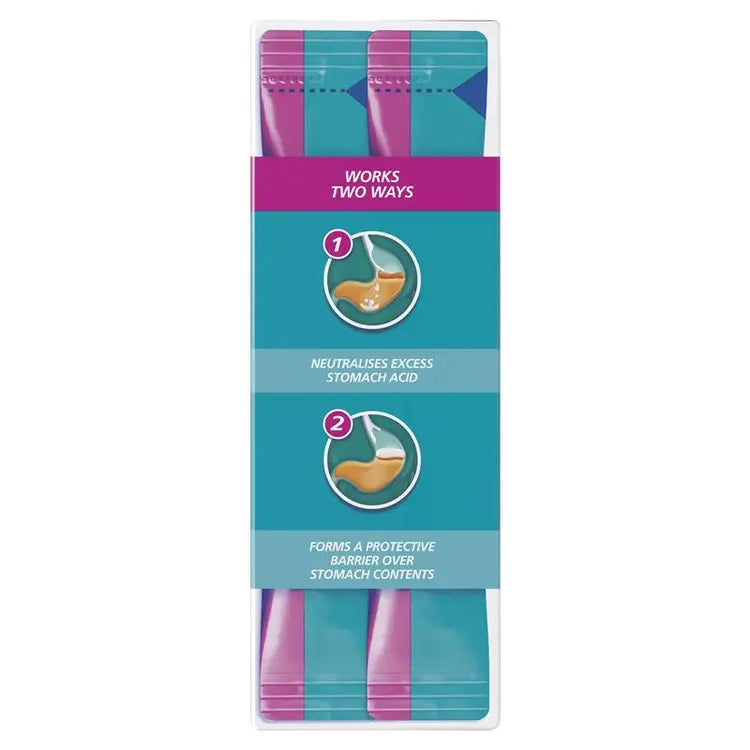 Gaviscon Dual Action Liquid Sachets Peppermint 24 Pack