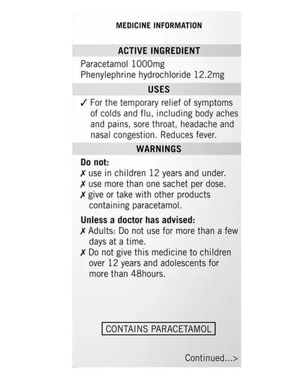 Lemsip Max with Decongestant Lemon 10pk Cold and Flu Hot Drink
