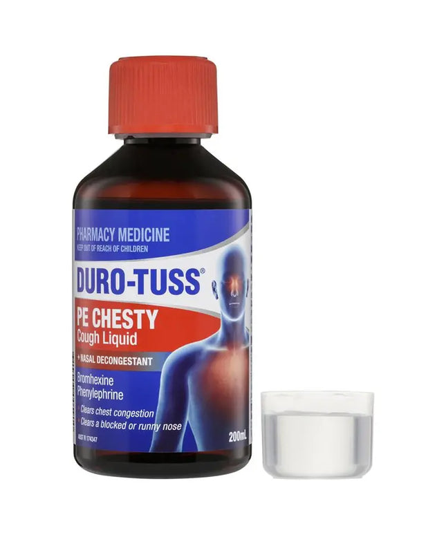 DURO-TUSS PE Chesty Cough Liquid + Nasal Decongestant 200mL