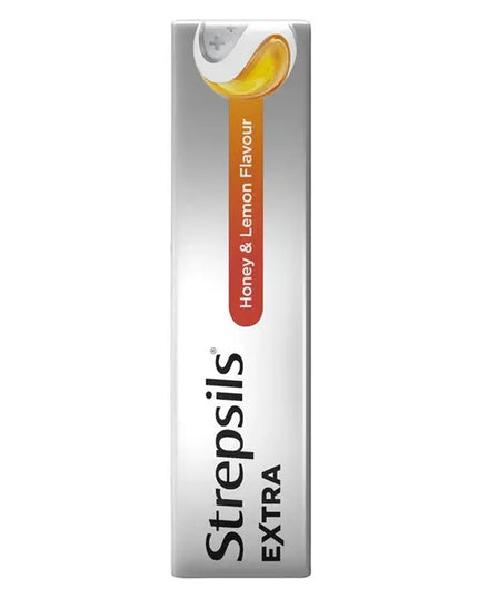 Strepsils Extra Honey Lemon Lozenges 16pk Fast Numbing Sore Throat Pain Relief with Anaesthetic