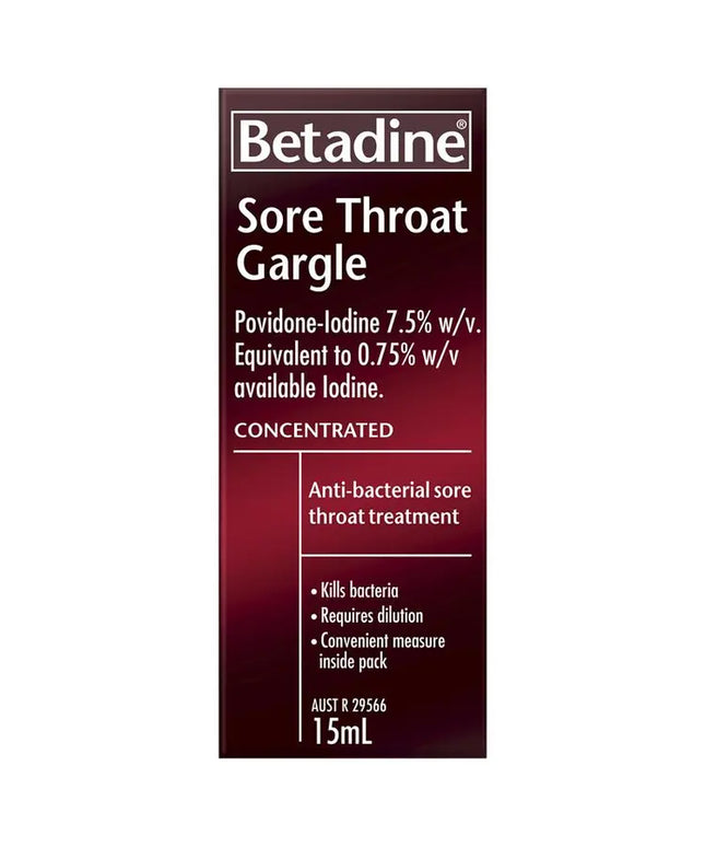 Betadine Sore Throat Gargle Concentrated 15mL