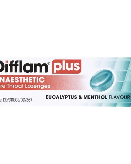 Difflam Plus Anaesthetic Sugar Free Eucalyptus Menthol 16 Lozenges