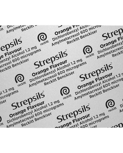 Strepsils Soothing Lozenges Orange 16pk Sore Throat Double Antibacterial