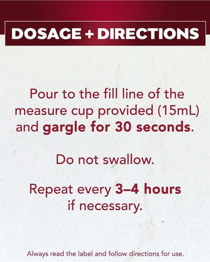 Betadine Sore Throat Gargle Ready To Use 120mL