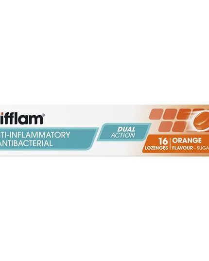 Difflam Sore Throat Sugar Free Orange 16 Lozenges