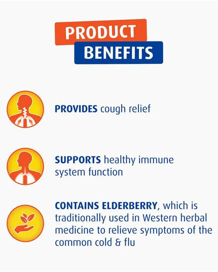 Bisolvon Cough Relief + Immune Support Cough Syrup for Kids + Adults - 200mL