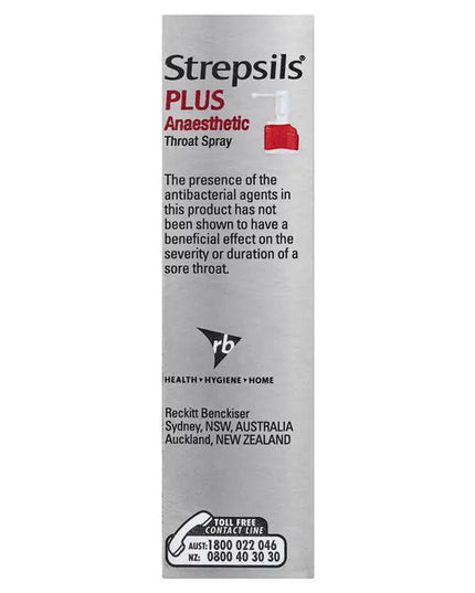 Strepsils Plus Sore Throat Numbing Spray Pain Relief 20ml