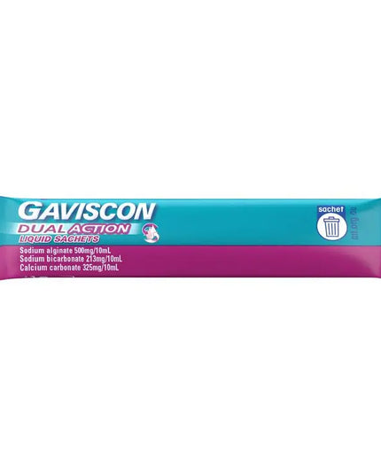Gaviscon Dual Action Liquid Sachets Peppermint 24 Pack