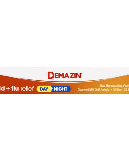 Demazin Cold & Flu Relief Day + Night 24 Tablets