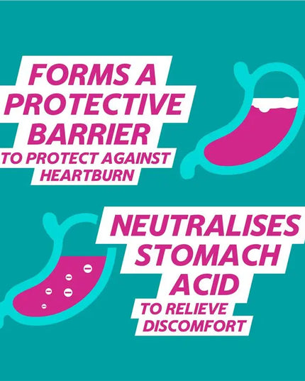 Gaviscon Dual Action Chewable Tablets Peppermint Heartburn & Indigestion Relief 16 Pack