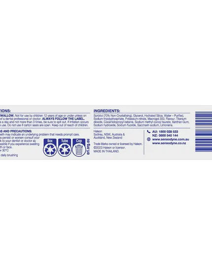Sensodyne Toothpaste Complete Care + Smart Clean Extra Fresh 100g