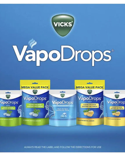 Vicks VapoDrops Butter Menthol Lozenges 24 Pack
