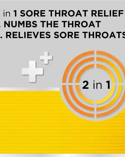 Strepsils Extra Honey Lemon Lozenges 16pk Fast Numbing Sore Throat Pain Relief with Anaesthetic