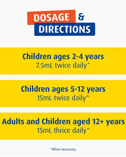 Bisolvon Cough Relief + Immune Support Cough Syrup for Kids + Adults - 200mL