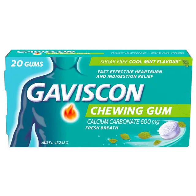 Gaviscon Chewing Gum Cool Mint 20 Gums