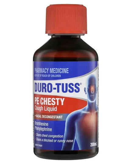 DURO-TUSS PE Chesty Cough Liquid + Nasal Decongestant 200mL