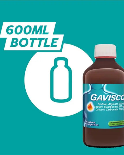 Gaviscon Core Peppermint Liquid Heartburn & Indigestion Relief 600ml